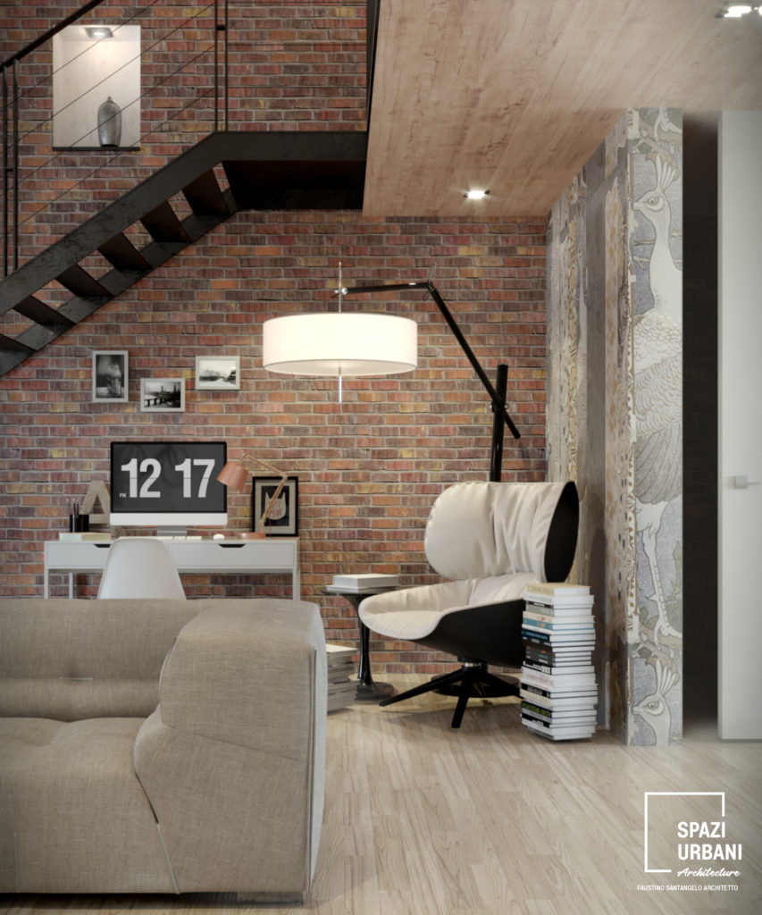 Ristrutturazione loft a Pescara: open space su due livelli in una casa dei primi del '900